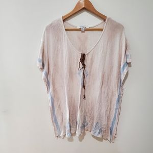 Forever21 bohemian boho beige tunic top or beach cover up